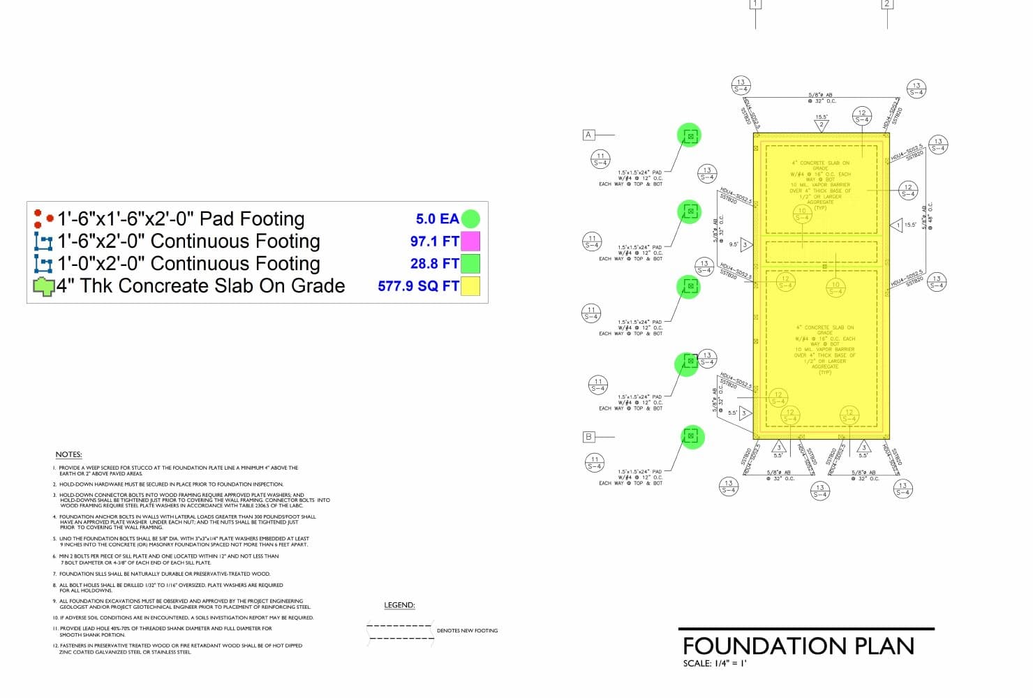 ADU foundation plan markup